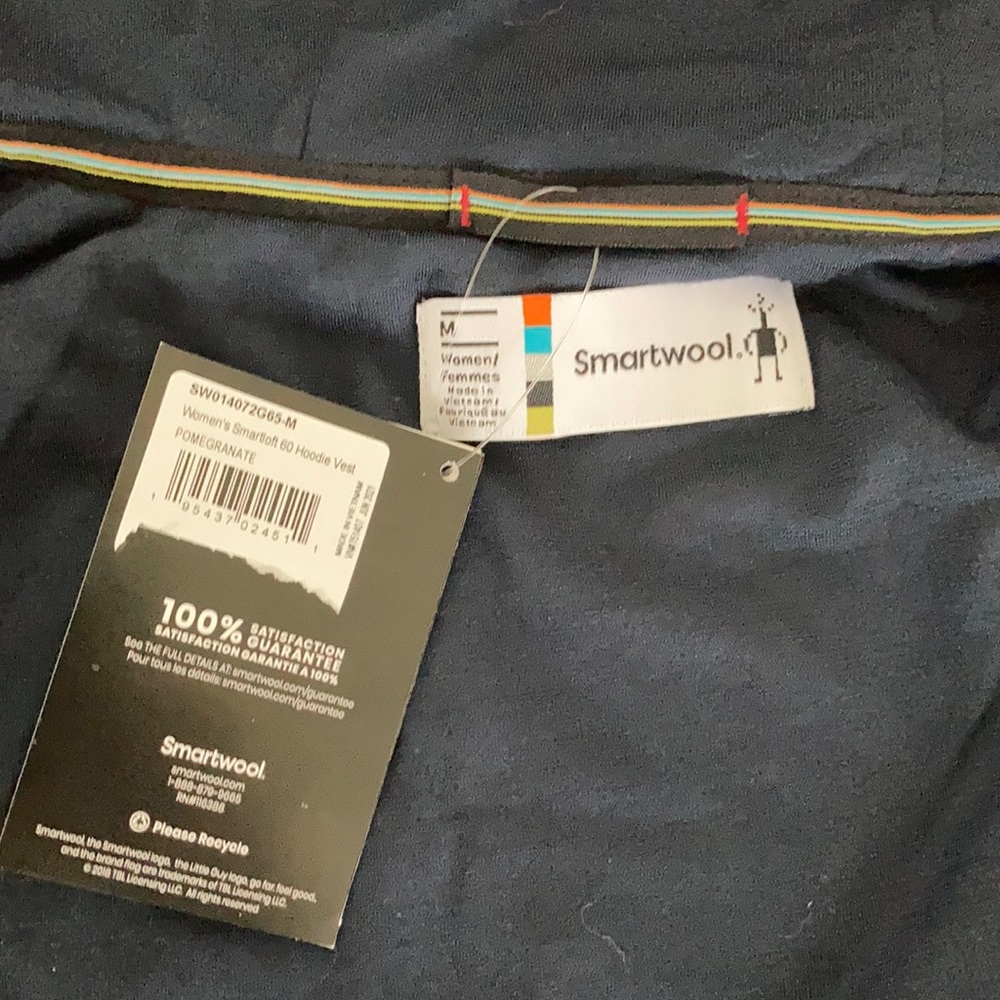 Smartwool Smartloft 60 Hoodie Vest Red Pomegranate Medium